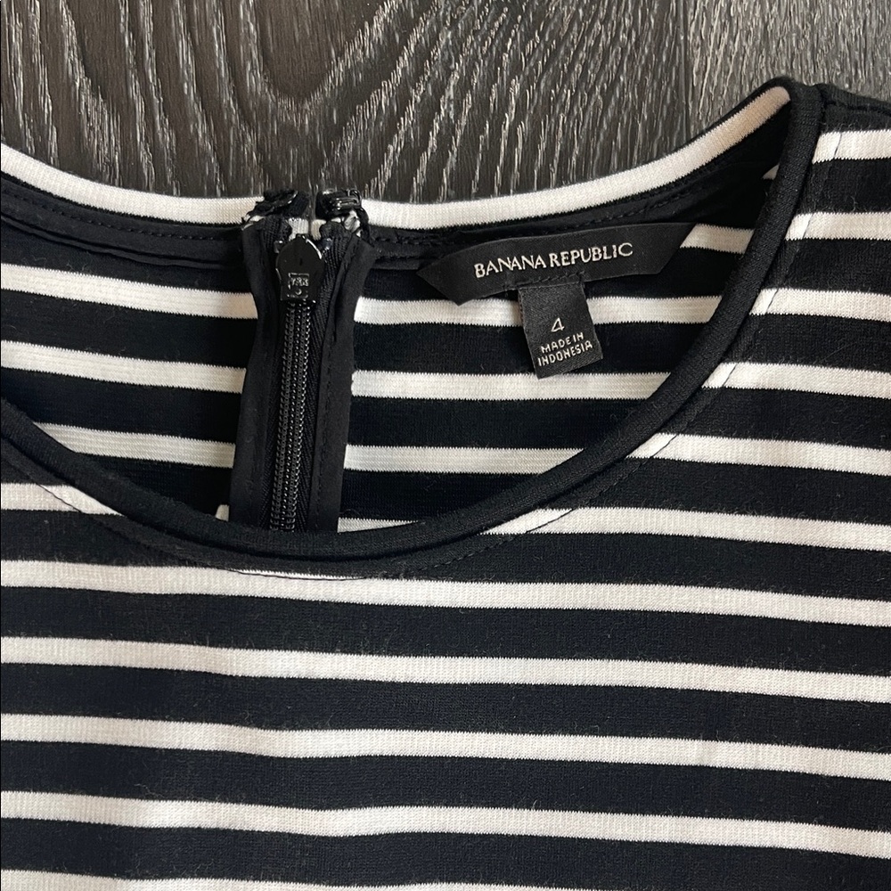 Banana Republic Monochrome Striped Dress - Picture 2 of 3